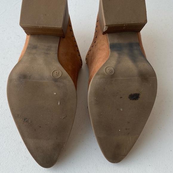 Tan Studded Suede Mules - Picture 4 of 4